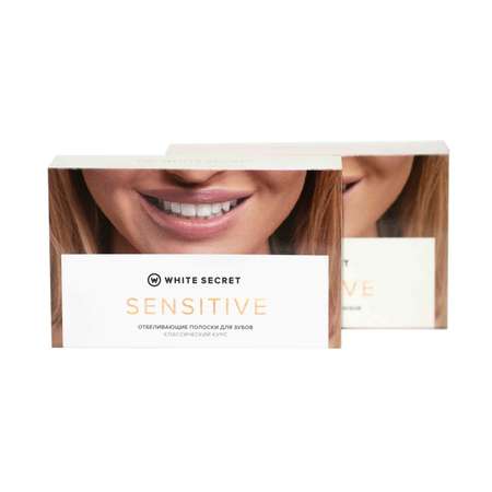 Полоски для отбеливания зубов White Secret Sensitive для чувствительных зубов без пероксидов
