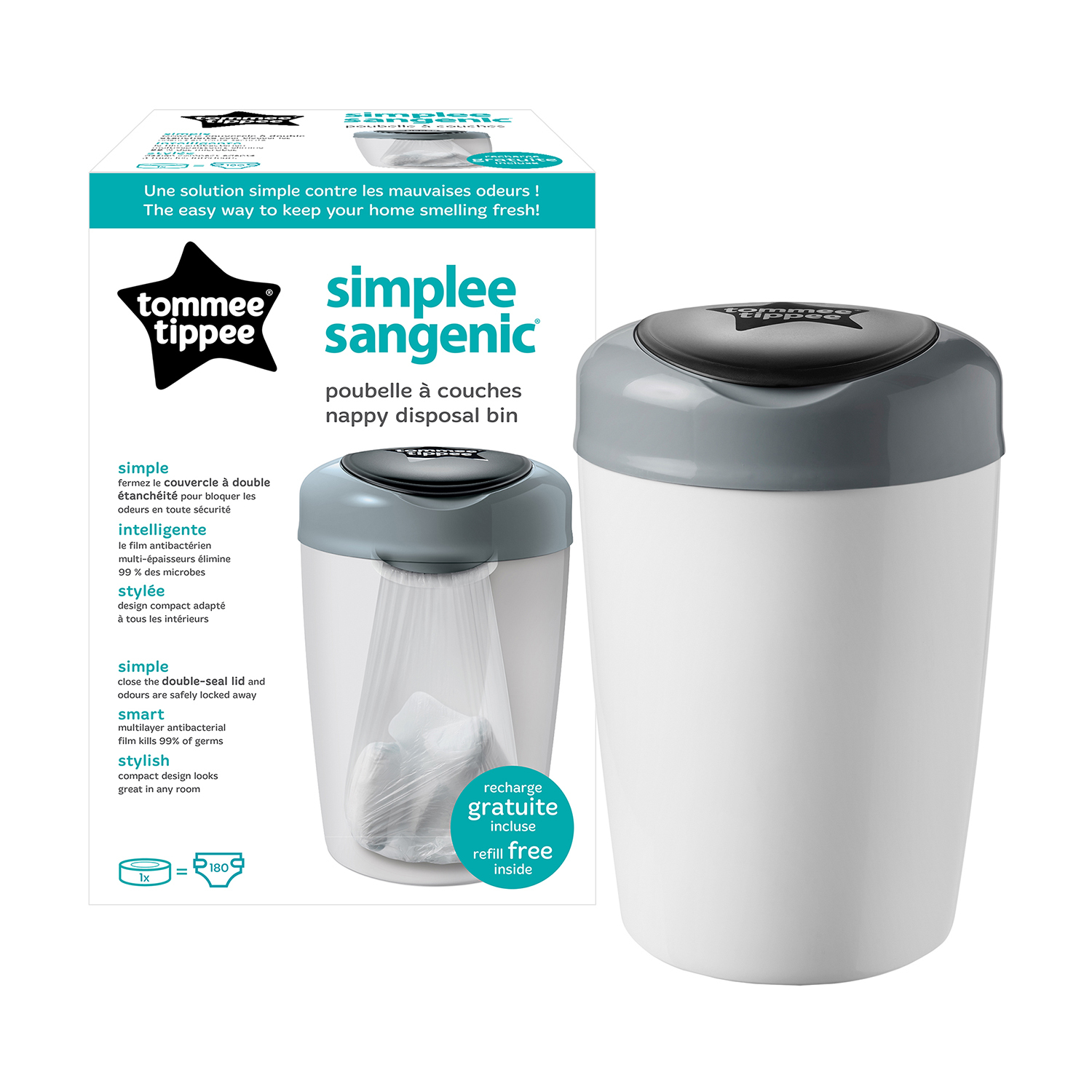 Утилизатор Tommee tippee Sangenic Tec Серый 87003102 - фото 3