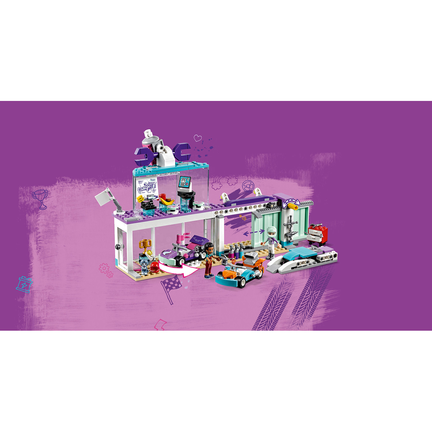 Конструктор LEGO Friends Мастерская по тюнингу автомобилей 41351 - фото 13