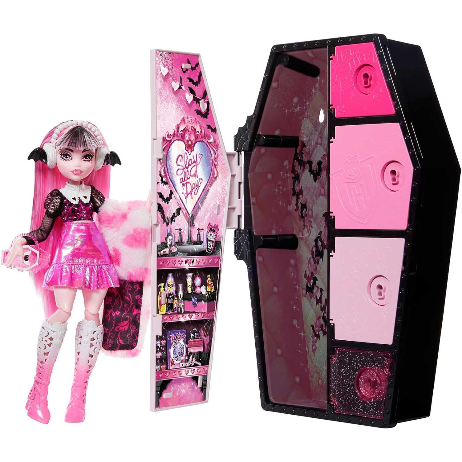 Кукла Monster High Skulltimate Secrets Series 2 Draculaura HNF73 купить по  цене 4999 ₽ в интернет-магазине Детский мир