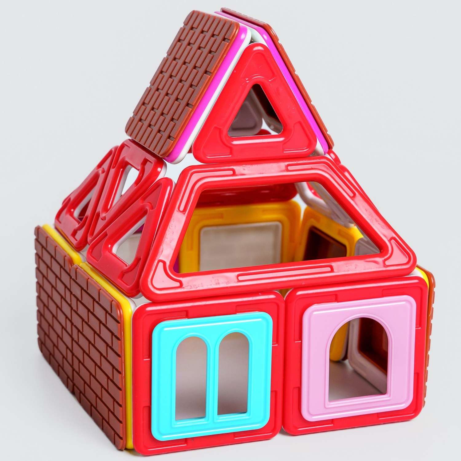 Конструктор Крибли Бу магнитный пластиковый сборный/детская развивающая игрушка с крупными деталями 46 элементов - фото 2