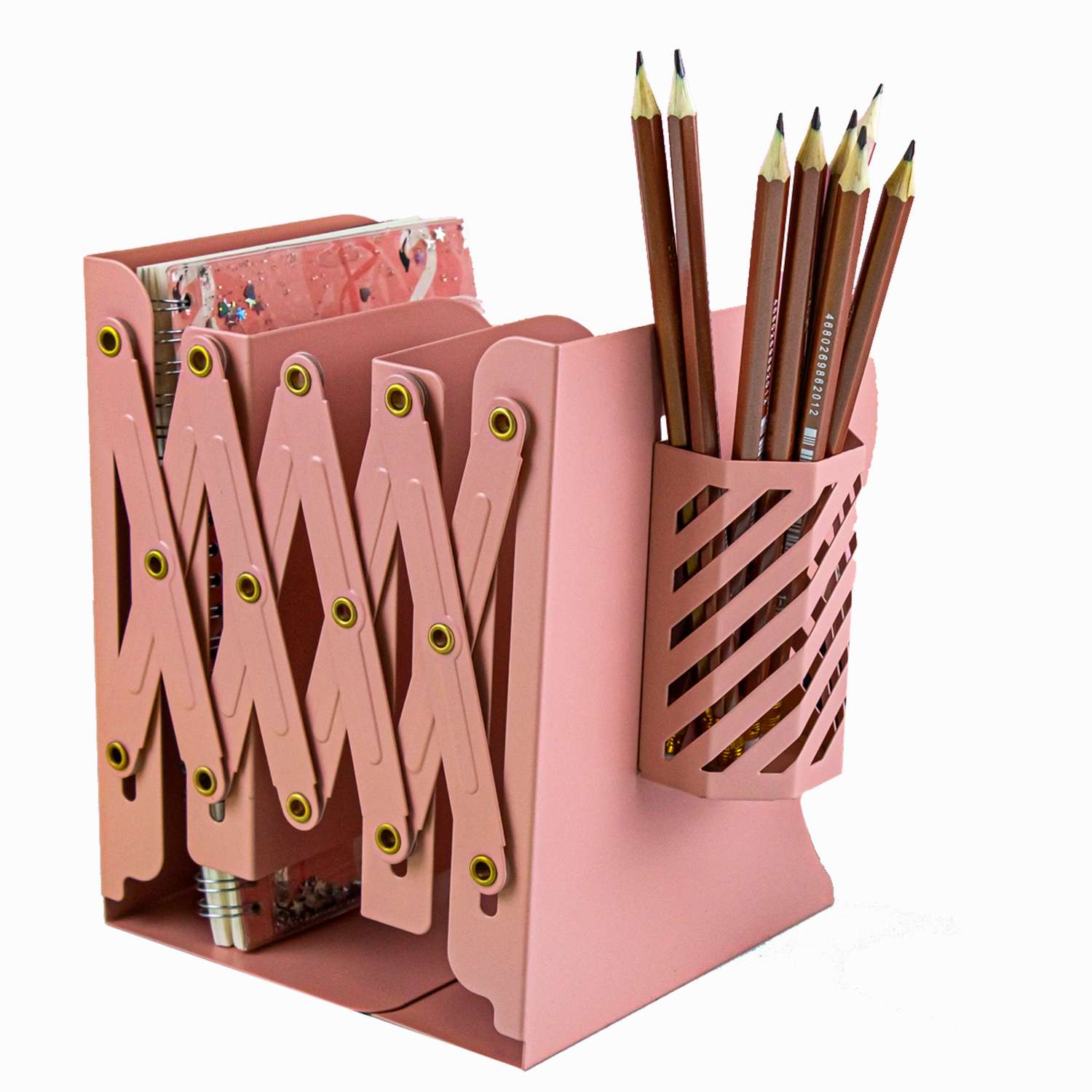 Подставка для книг CINLANKIDS розовая со стаканом для карандашей и ручек - фото 8