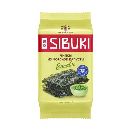 Чипсы Sibuki из морской капусты-васаби 5г