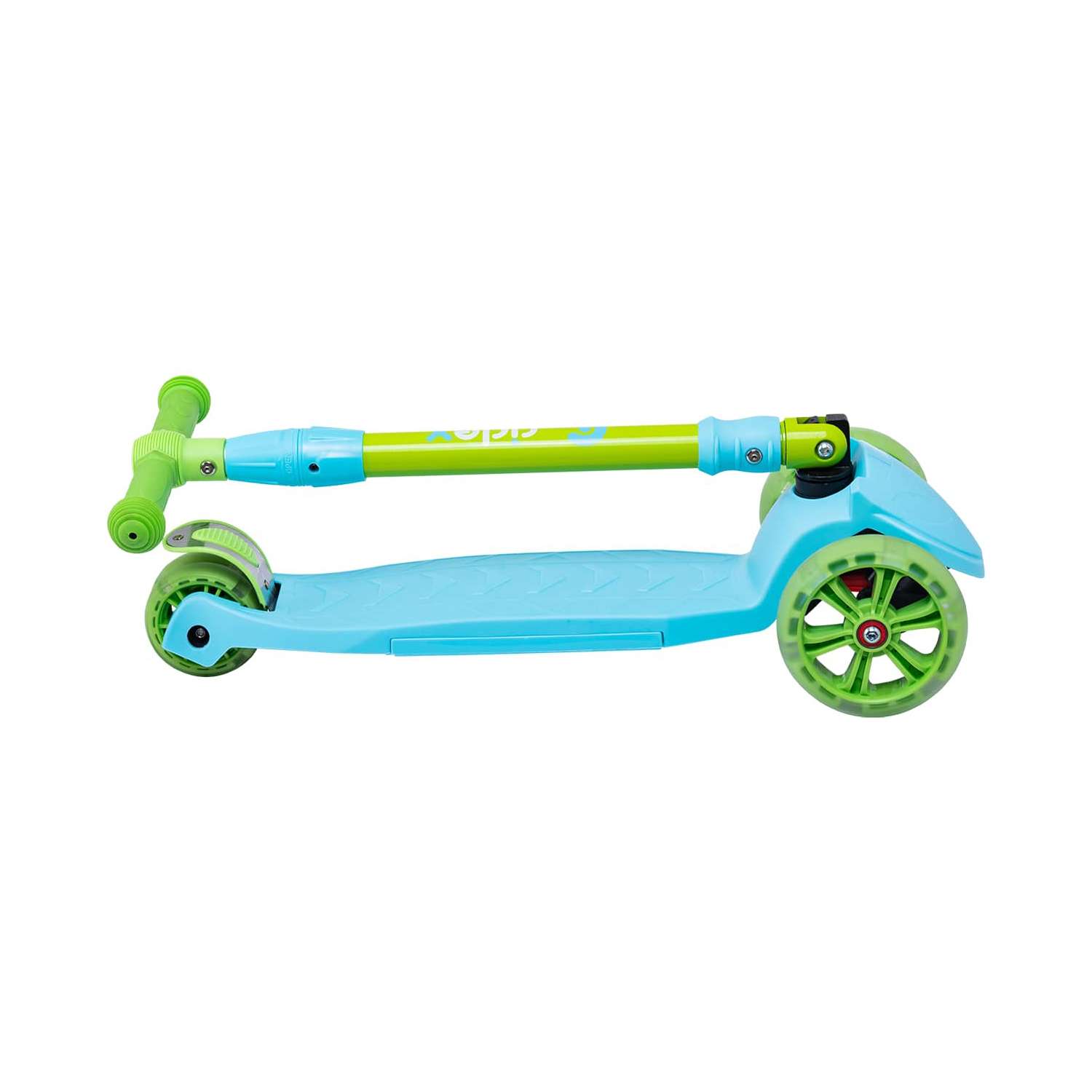 Самокат RIDEX трехколесный 3 wheels scooter Bunny 135/90 light blue/green - фото 4