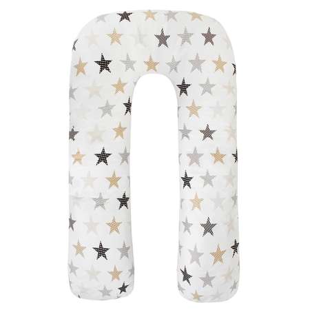 Наволочка к подушке для беременных Amarobaby Звезды пэчворк U-образная Белый