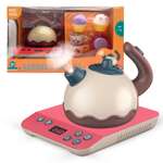 Игровой набор BONDIBON Плита с чайником с чашками и пирожными со звуковыми эффектами серия Кухня и Чистота