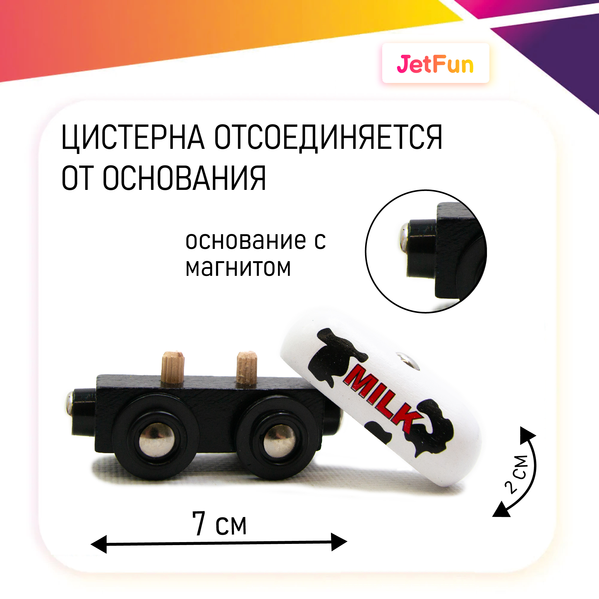 Поезд JetFun без механизмов EDWONE_3цистерны_и_паровоз - фото 3