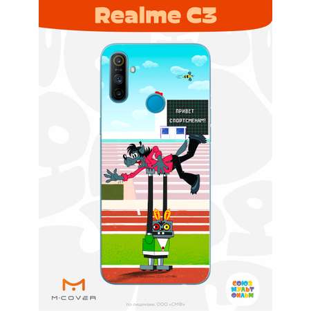Силиконовый чехол Mcover для смартфона Realme C3 Союзмультфильм Злой робот