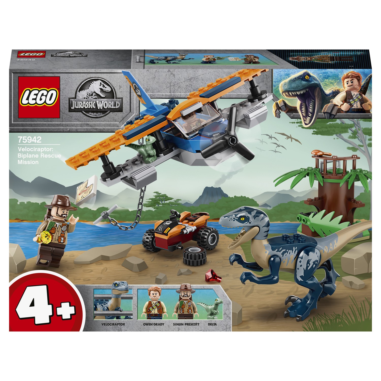 Конструктор LEGO Jurassic World Велоцираптор: спасение на биплане 75942 - фото 2