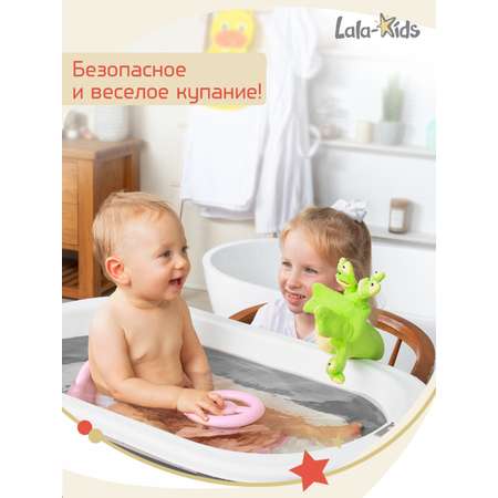 Стульчик для купания LaLa-Kids детский на присосках Машинка