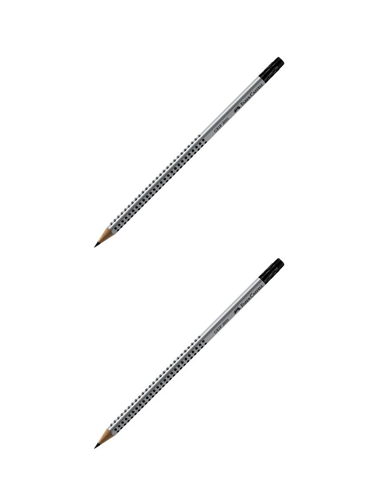 Карандаш чернографитный Faber Castell GRIP 2001 НВ 2 штуки - фото 1