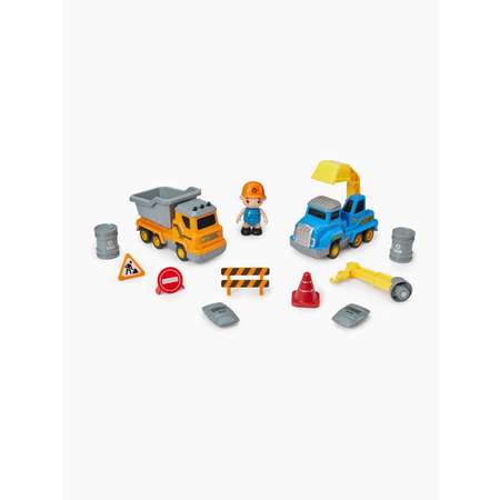 Игровой набор Happy Baby дорожная техника с аксесcуарами Magnetic Engineer Set