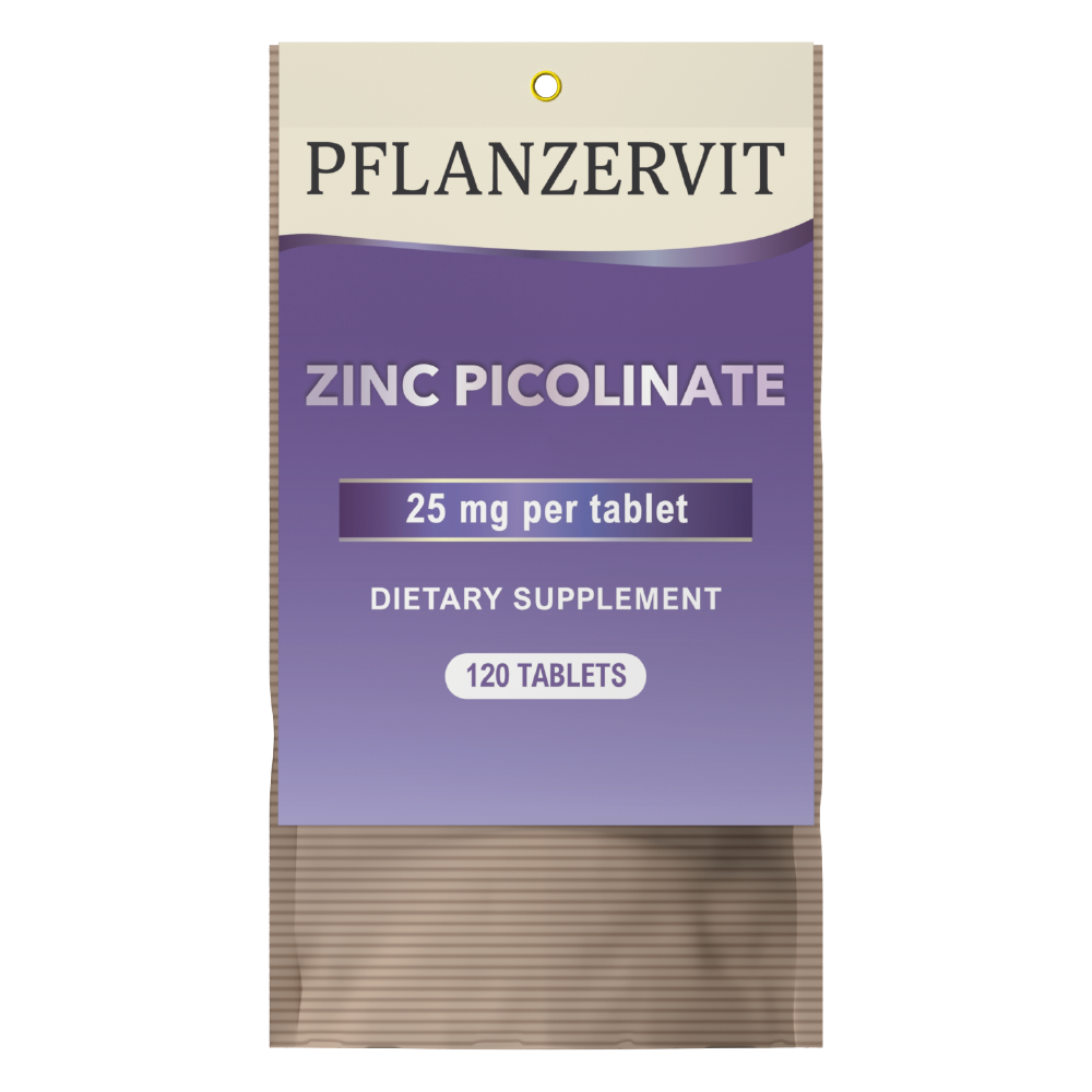 Пиколинат цинка PFLANZERVIT для иммунитета кожи от прыщей 120 таблеток - фото 1