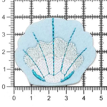 Термоаппликация Hobby Pro нашивка заплатка Ракушка 3.8х4.5 см для ремонта и декора одежды