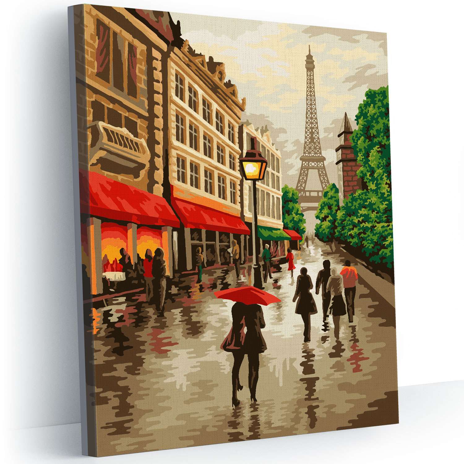 Картина по номерам Русская живопись 40*50 холст на подрамнике Дождь в Париже - фото 1
