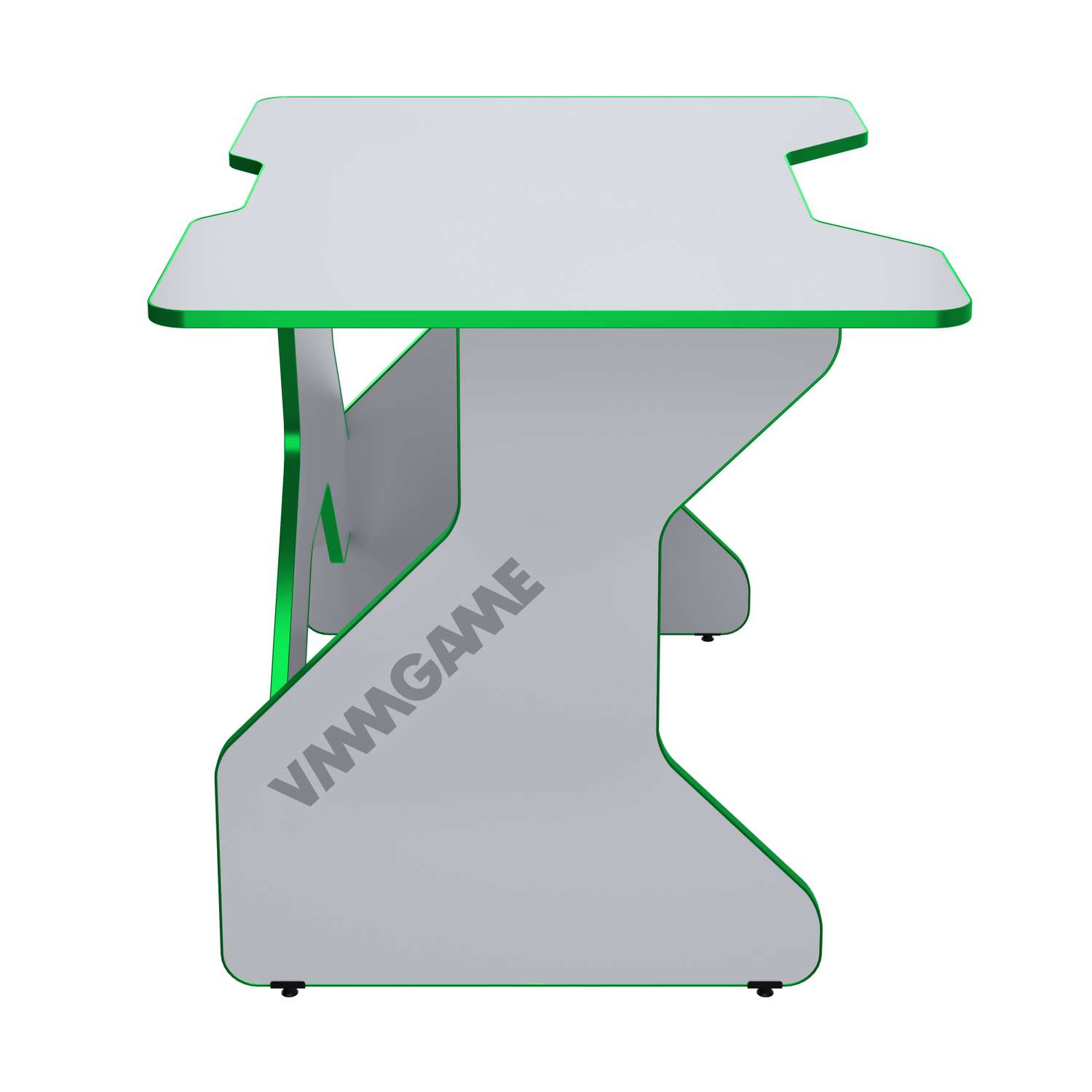 Стол VMMGAME Игровой компьютерный One White 100 green - фото 4