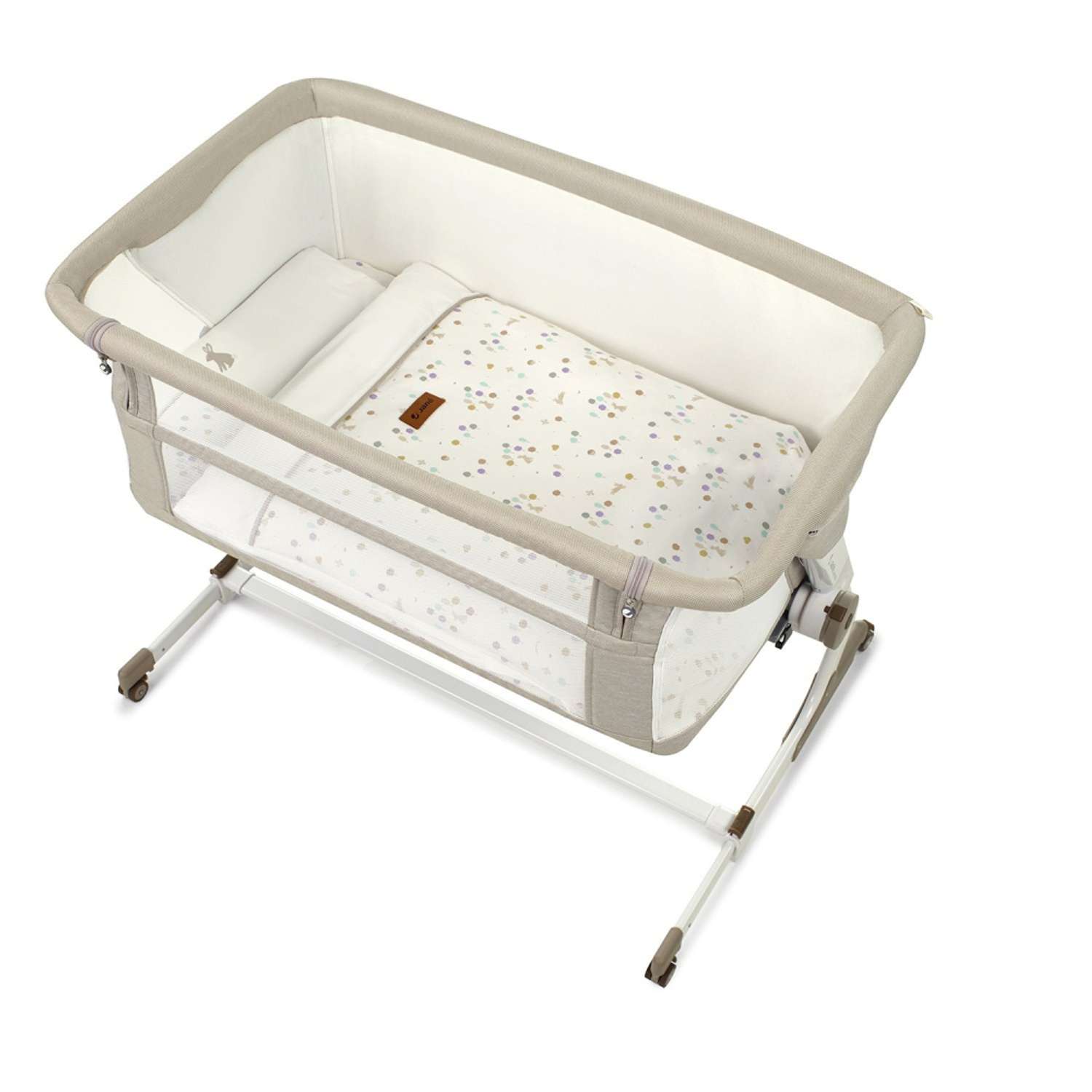 Кровать JANE приставная 0+ с комплектом постельного белья Baby Side Iris - фото 1
