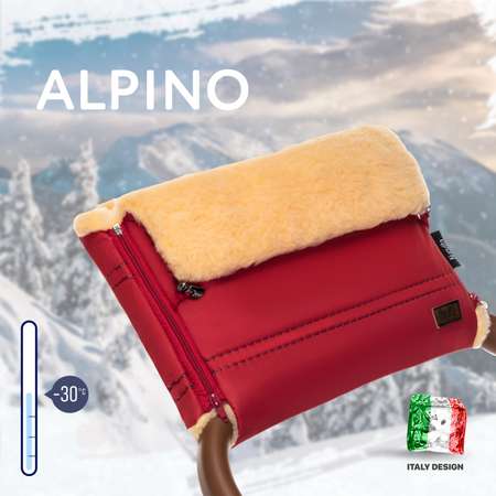 Муфта для коляски Nuovita Alpino Pesco меховая Красный