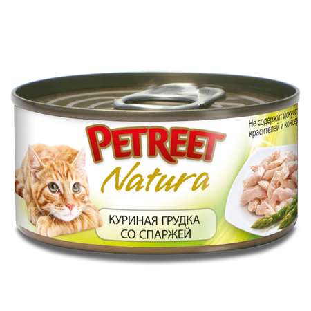 Корм влажный для кошек Petreet 70г куриная грудка со спаржей консервированный