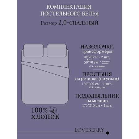 Постельное белье LOVEBERRY 2 спальный, Борей