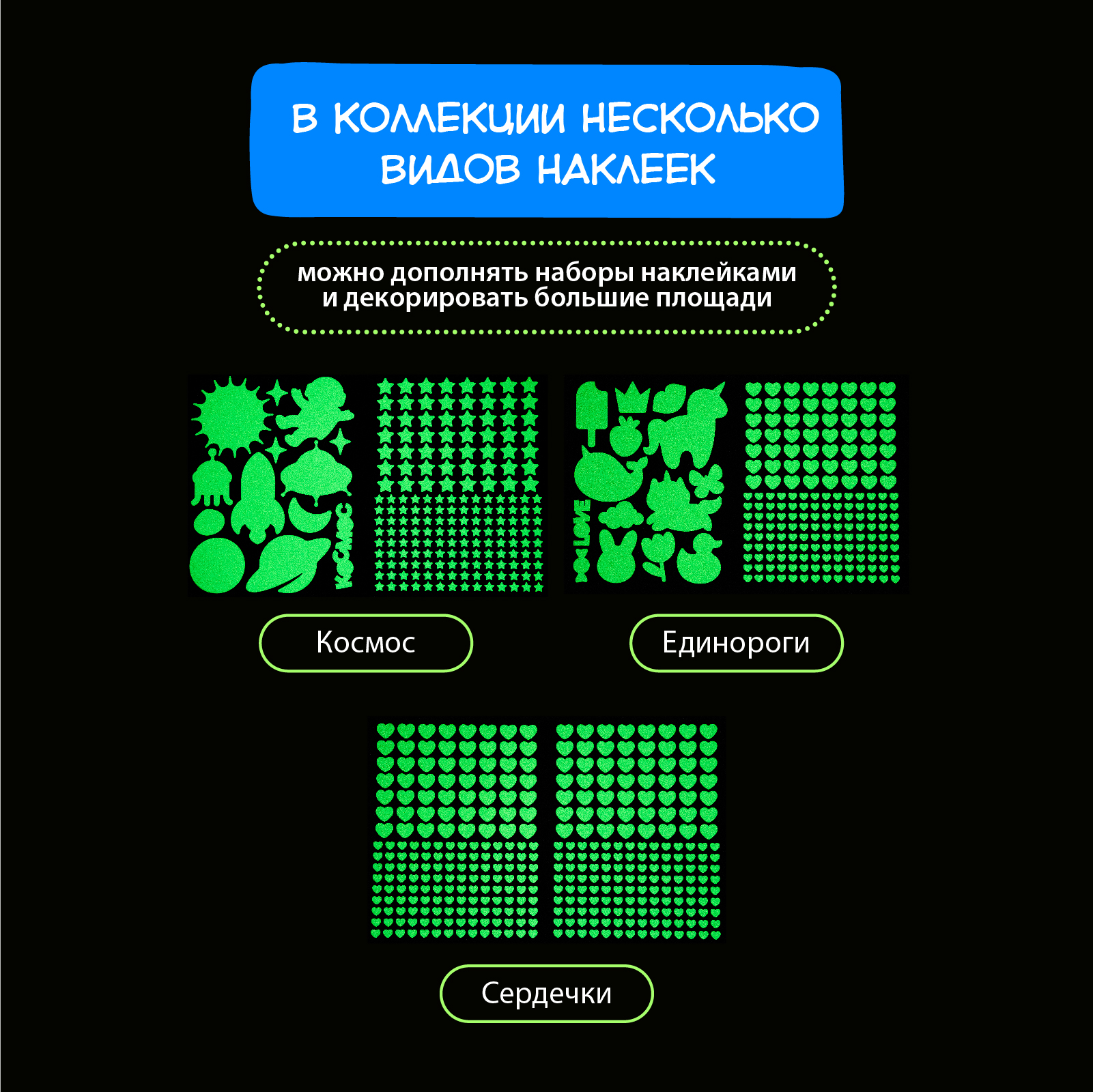 Светящиеся наклейки Звездное небо Космос - фото 13