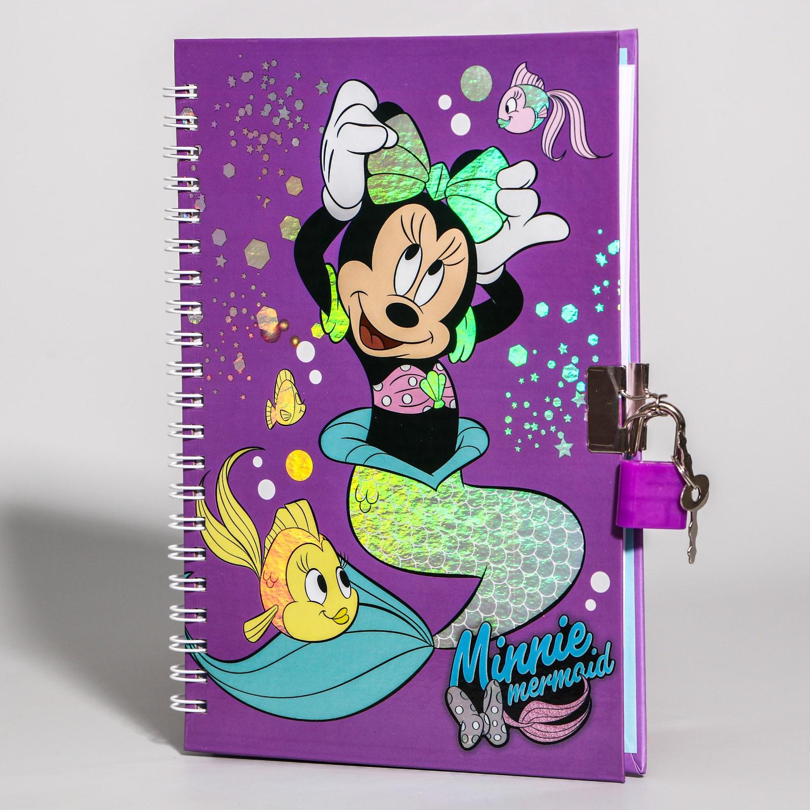 Записная книжка Disney на замочке Minnie Mermaid Минни Маус Disney - фото 1