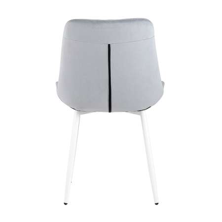 Комплект стульев Stool Group для кухни 4 шт Флекс светло-серый белые ножки