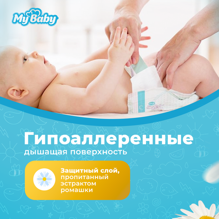 Подгузники My baby Baby diaper Economy размер 4+ 10-18 кг