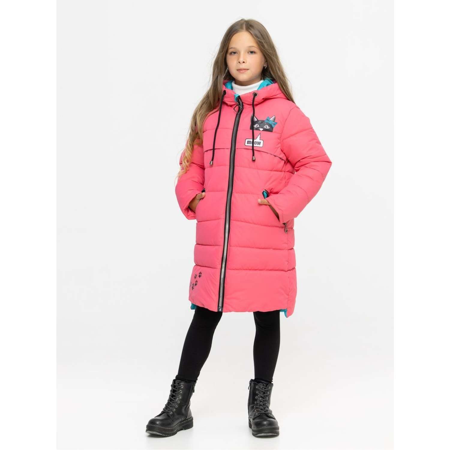 Пальто утепленное Disvey 15221/Розовый - фото 4