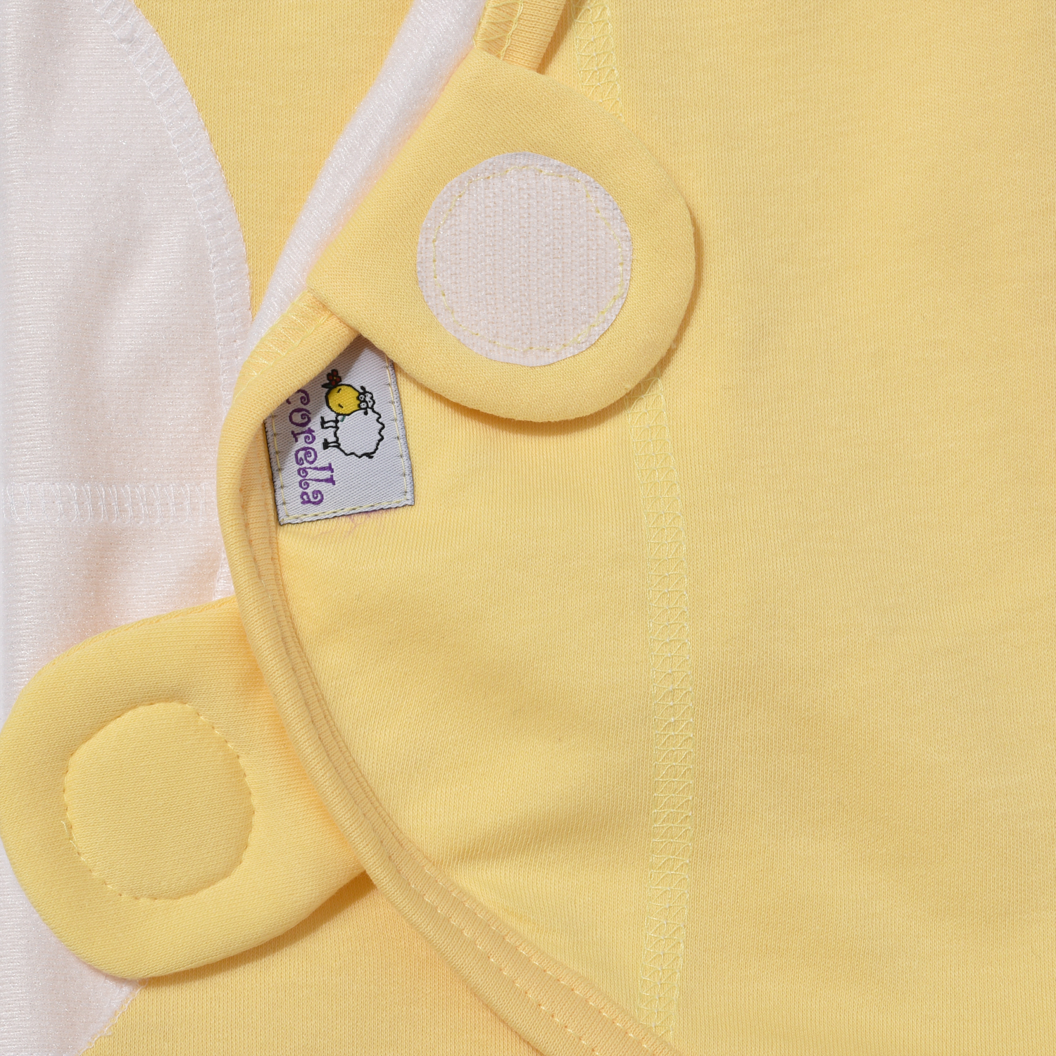 Пеленка Pecorella SwaddleFun на липучках M 2.5-6.5кг Mid yellow - фото 5