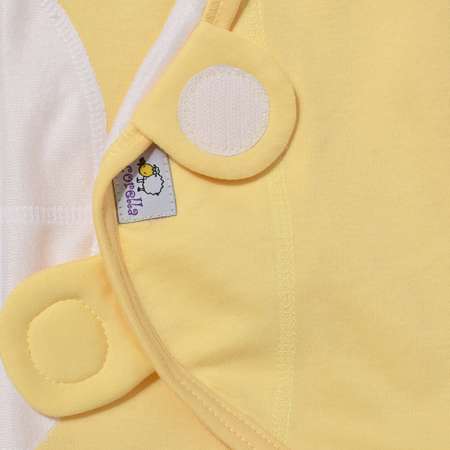 Пеленка Pecorella SwaddleFun на липучках M 2.5-6.5кг Mid yellow