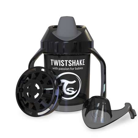 Поильник-непроливайка Twistshake Чёрный супергерой 230 мл 4 мес+