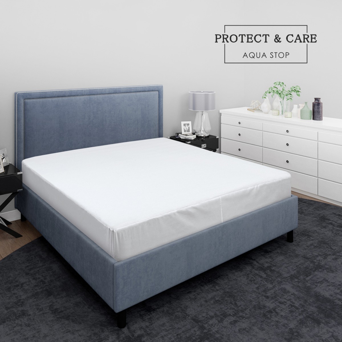 Наматрасник PROTECT and CARE аквастоп 200*200 с бортом на резинке - фото 8