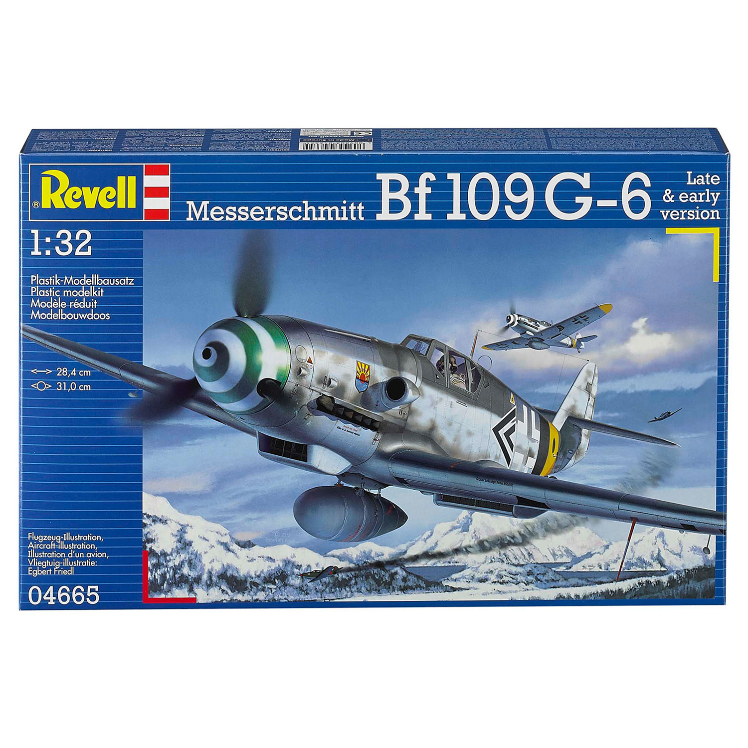 Сборная модель Revell Самолет Истребитель Мессершмитт Bf109 G-6 04665 - фото 3