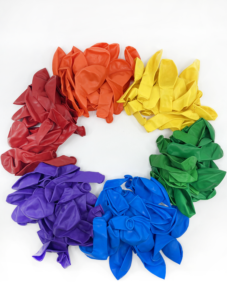 Воздушные шары Riota на праздник разноцветные 25 см 100 шт - фото 2