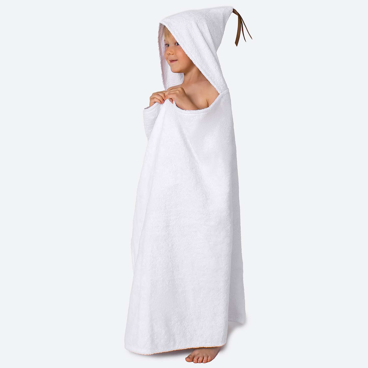 Полотенце с капюшоном BabyBunny Белое XL - фото 2