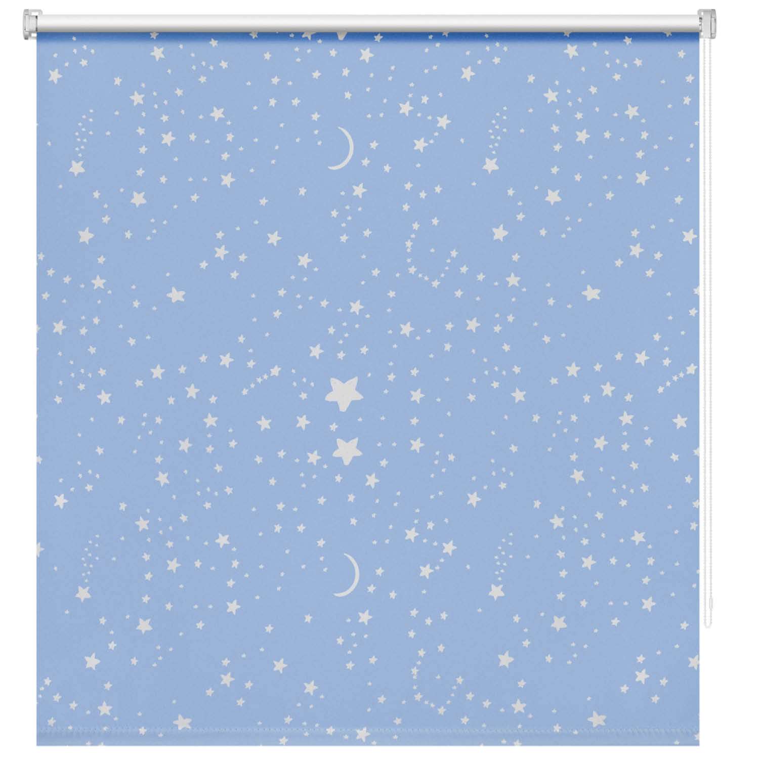 Рулонная штора DECOFEST Принт Блэкаут Звездное небо Голубой 080x160 LT Мини - фото 1
