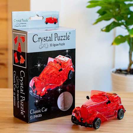 3D-пазл Crystal Puzzle IQ игра для детей кристальный красный Автомобиль 53 детали