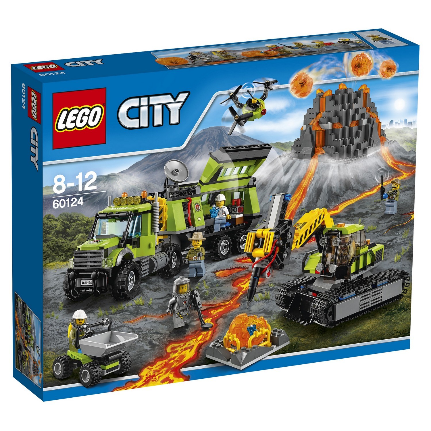 Конструктор LEGO City Volcano Explorers База исследователей вулканов  (60124) купить по цене 8499 ₽ в интернет-магазине Детский мир