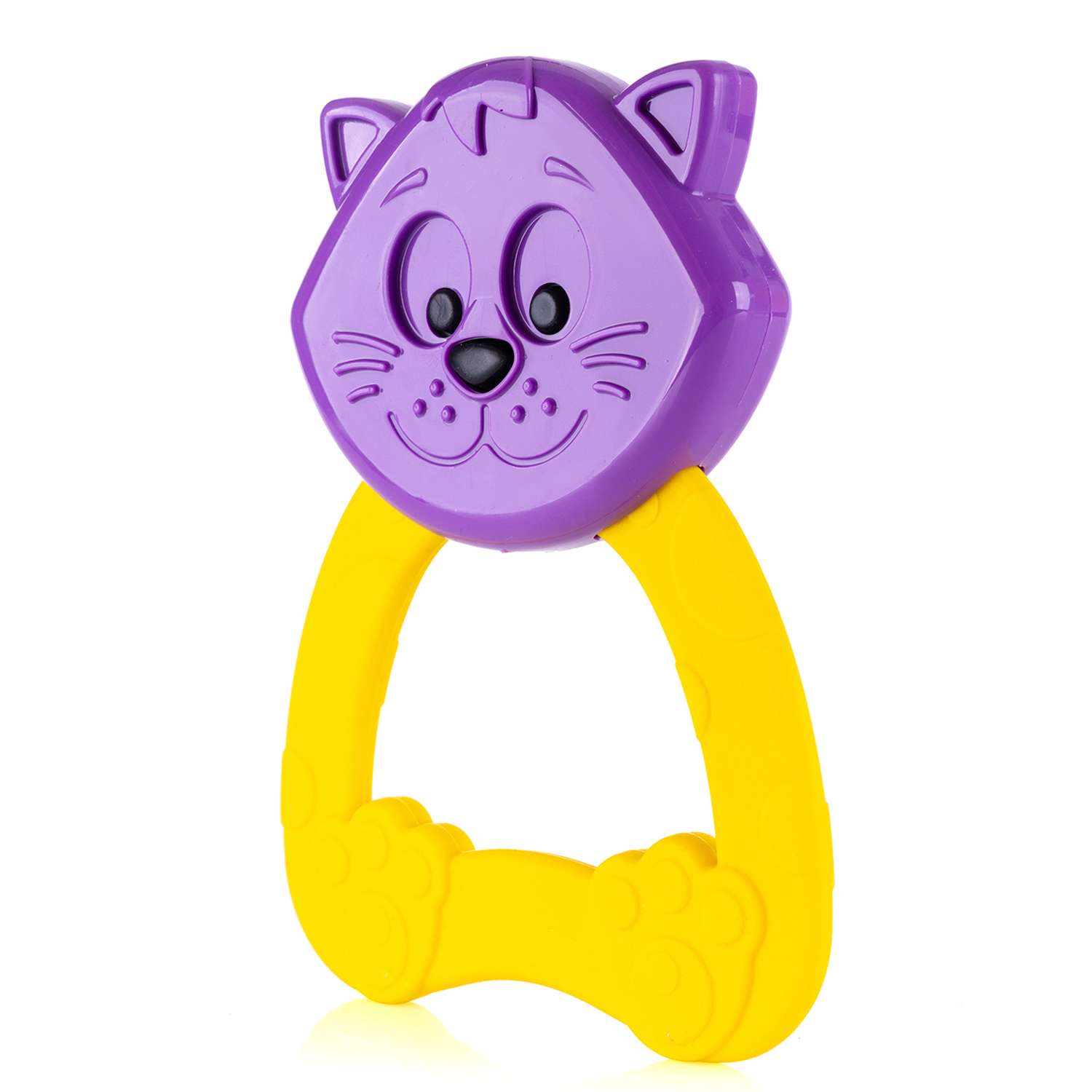 Погремушка-прорезыватель KNOPA Кошечка фиолетово-желтый - фото 1