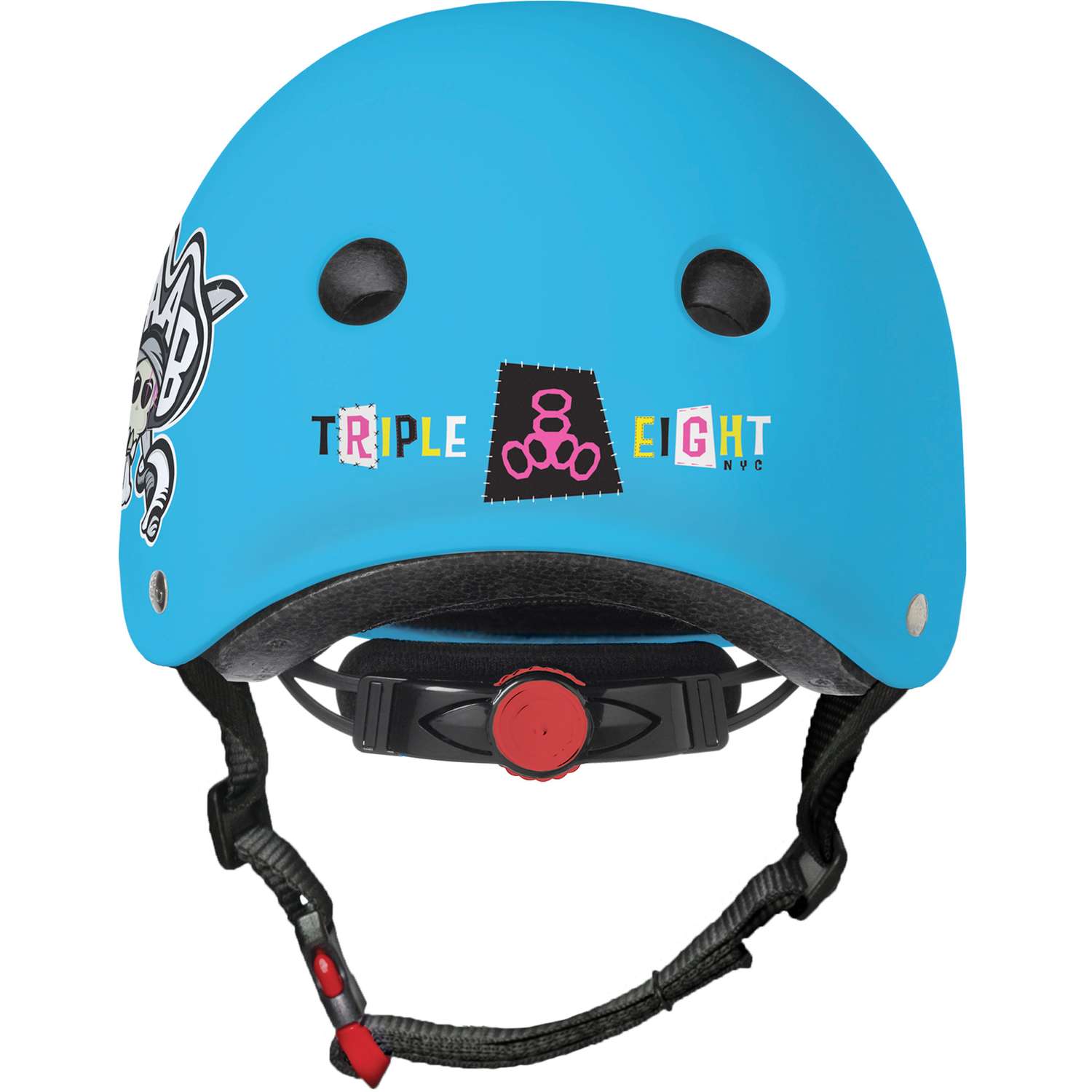 Шлем защитный спортивный Triple Eight Lil 8 Staab Neon Blue (синий) / размер М 5+ / регулировка размера 46-52 см. / для детей - фото 2