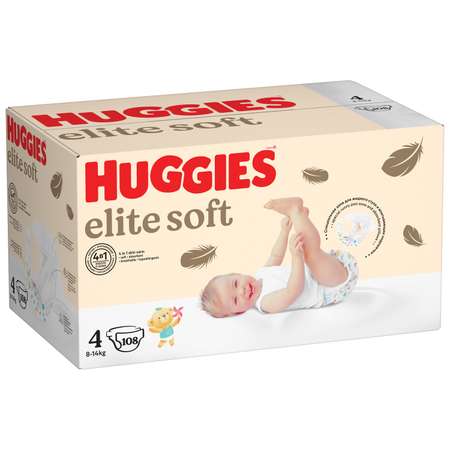 Подгузники Huggies Elite Soft 4 8-14кг 108шт