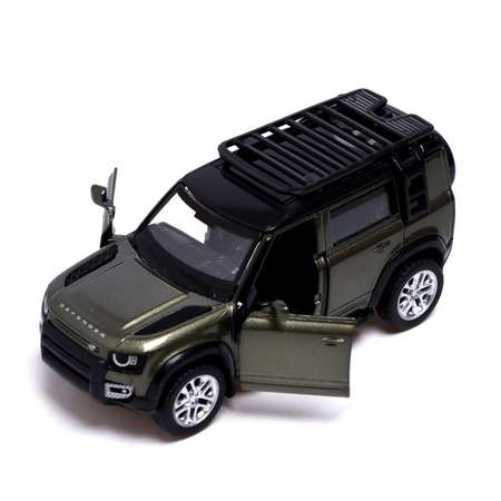 Машина Автоград металлическая LAND ROVER DEFENDER 110 1:43 инерция открываются двери цвет зелёный