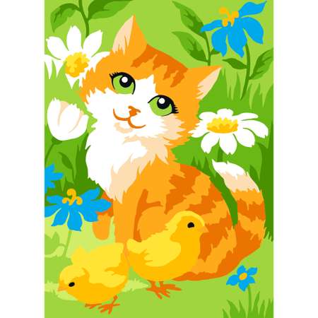 Картина по номерам Hobby Paint Серия Мини 15х21 Рыжий котенок