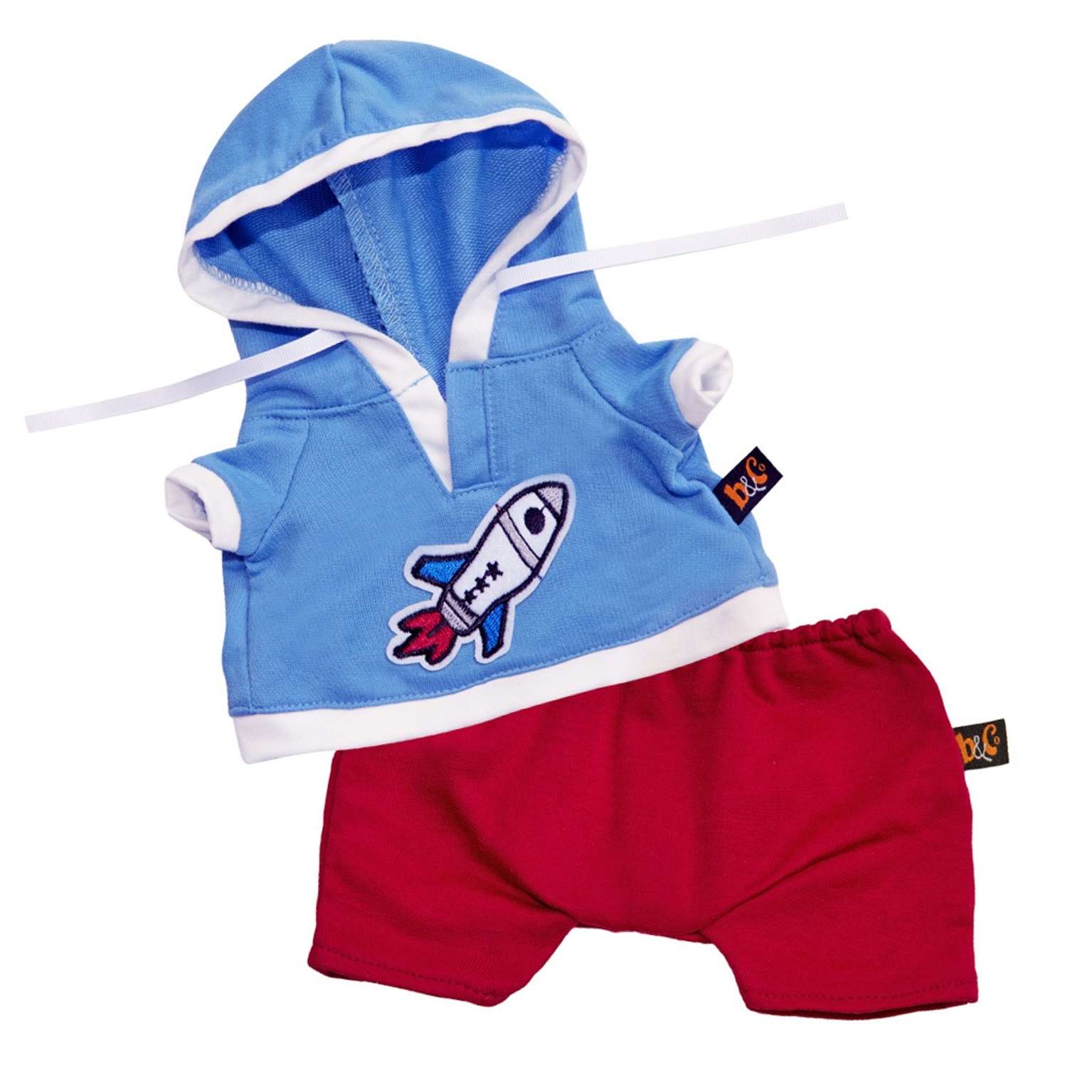 Одежда для кукол BUDI BASA Футболка синяя с ракетой и сливовые штаны для Басика 30 см Oks30-179 Oks30-179 - фото 1