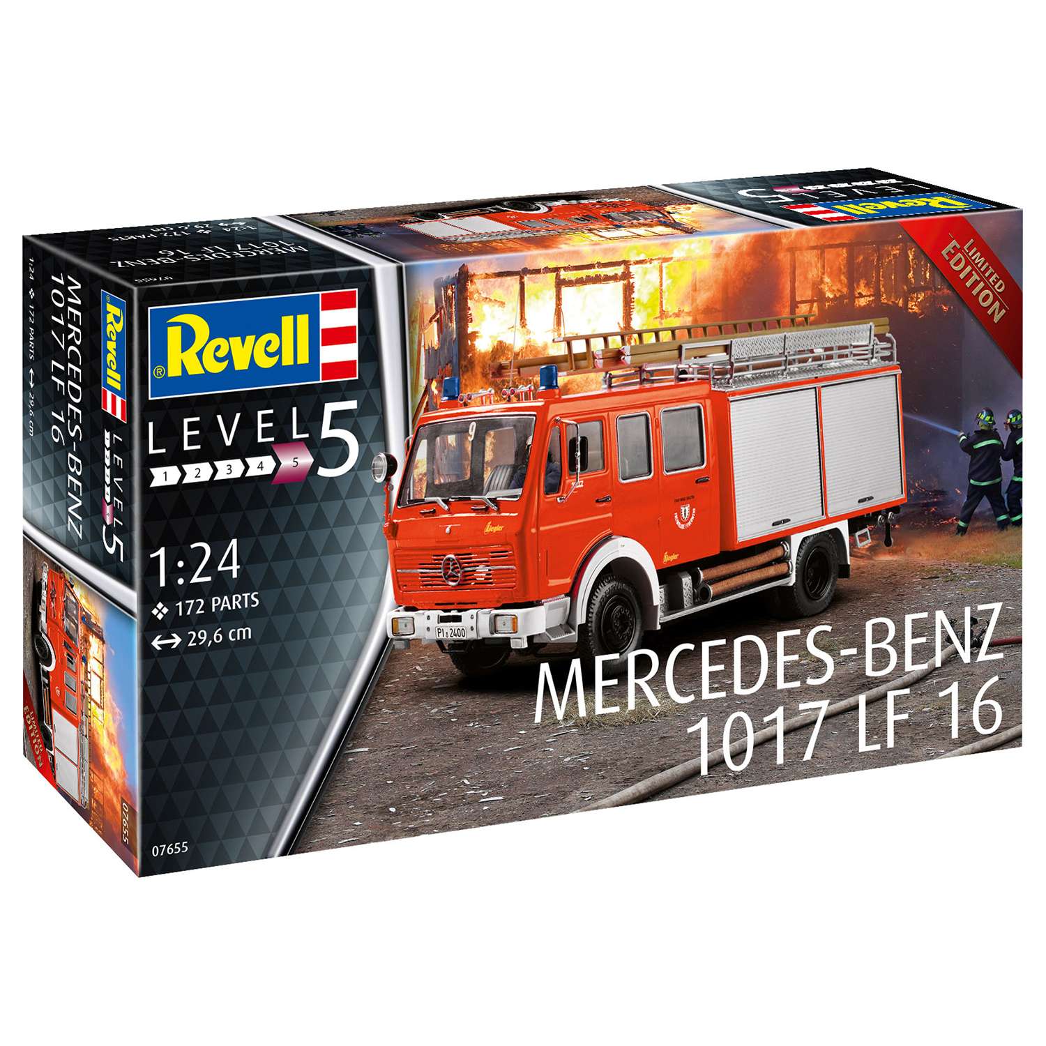 Сборная модель Revell Пожарный автомобиль Mercedes-Benz 1017 LF 16 07655 - фото 4