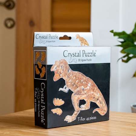 3D-пазл Crystal Puzzle IQ игра для детей кристальный Динозавр T-Rex 49 деталей