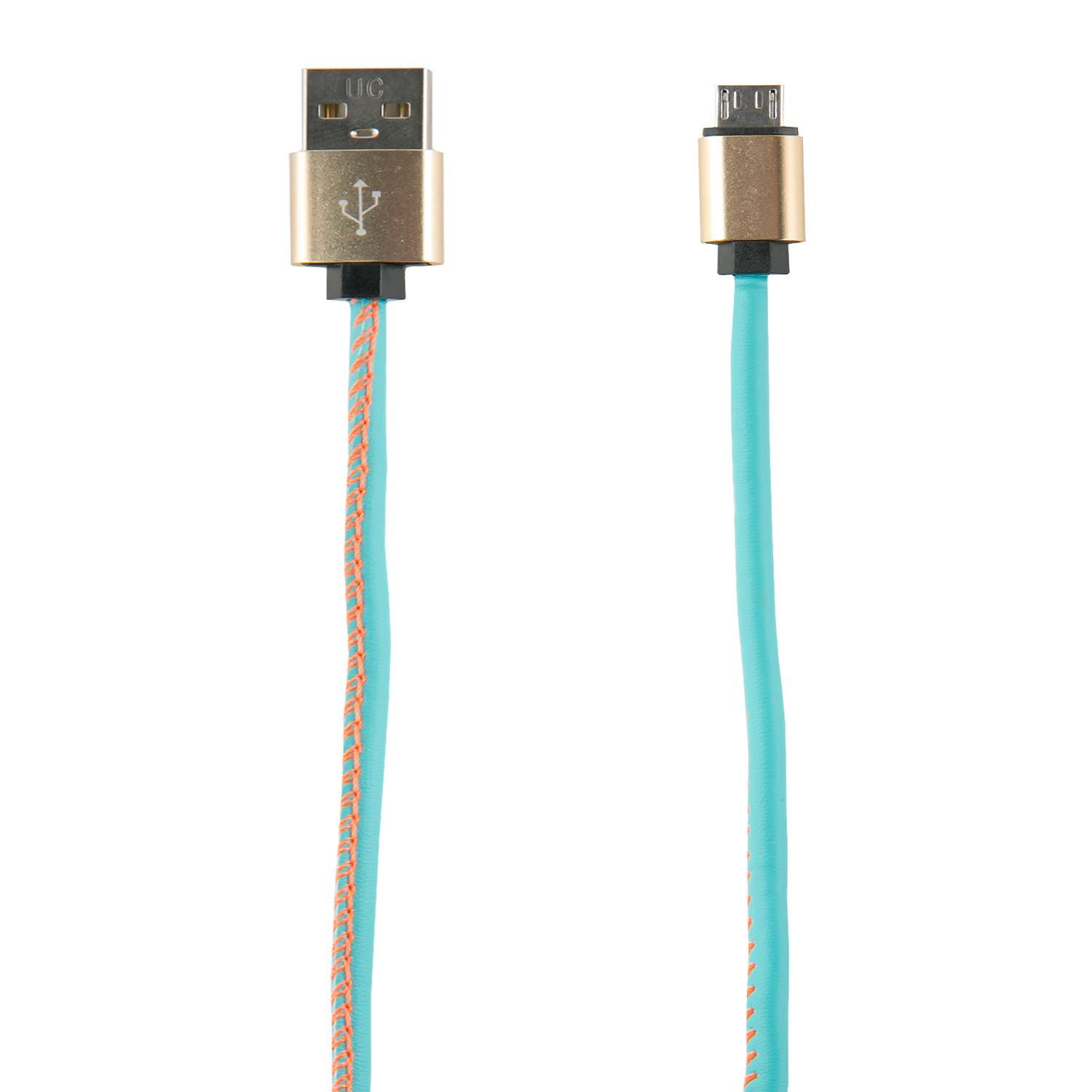 Дата-кабель RedLine USB - micro USB 2 метра оплетка экокожа синий - фото 2