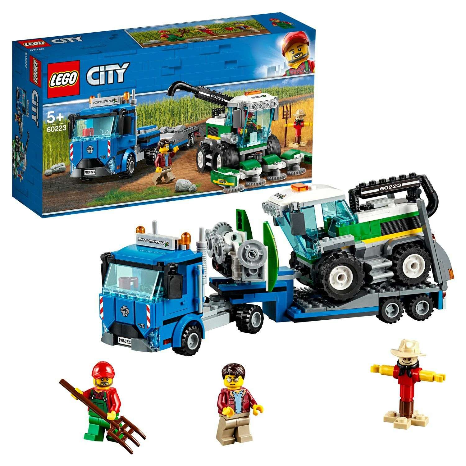 Конструктор LEGO City Great Vehicles Транспортировщик для комбайнов 60223 - фото 1