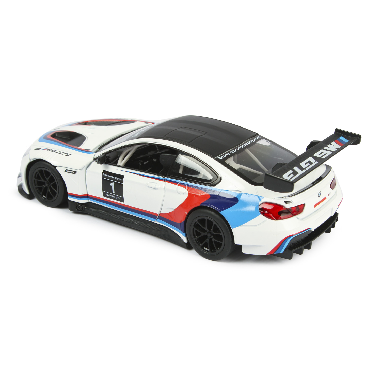 Машинка Mobicaro 1:24 BMW M6 GT3 Белая 68255B 68255B - фото 5